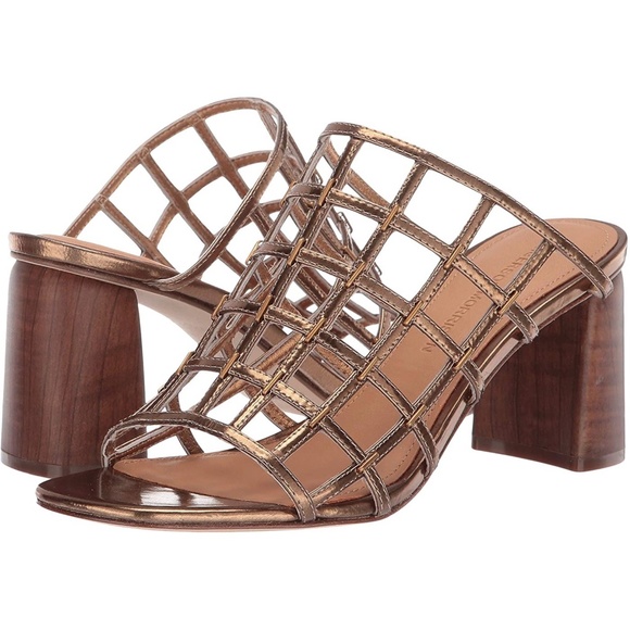Sigerson Morrison Shoes - Sigerson Morrison Daina Bronze Gold Mules Sandals